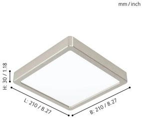 Eglo 99241 - Plafonieră LED FUEVA 5, 5 x LED, 16,5 W, 230 V