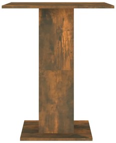 Masuta bistro, stejar fumuriu, 60x60x75 cm, lemn prelucrat 1, Stejar afumat