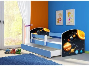 Pat copii cu sertar si saltea Sistem Solar si protectie anticadere