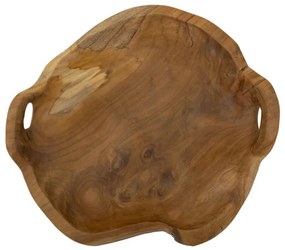 Tava pentru accesorii din lem de teak, 42x36x7 cm, Wahan, Mauro Ferretti