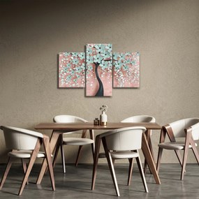 Tablou - Flori albastre în pastel (90x60 cm)