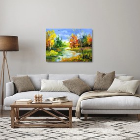 Tablou pe sticlă - Peisaj - pictură (70x50 cm)