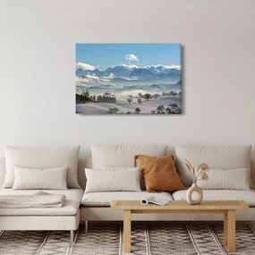 Tablou cu munții înzăpeziți (90x60 cm)