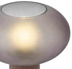 Lampă de masă de design bronz cu sticlă gri mat - Umbrella