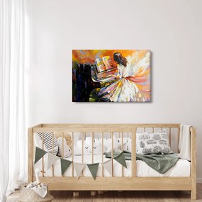 Tablou - Femeia cântând la pian (90x60 cm)