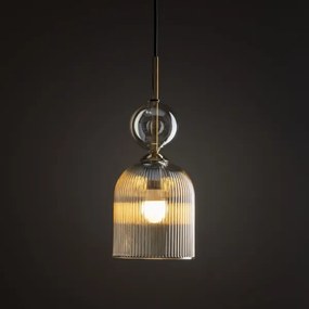 Pendul pe cablu SOPHIA 1xE14/10W/230V negru/bej fumuriu