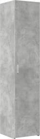 vidaXL Dulap înalt, gri beton, 40x42,5x185 cm, lemn prelucrat