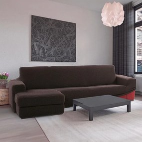 Nueva Textura Huse care se întind foarte bine NIAGARA ciocolatei canapea cu otoman stânga (l. 200 - 300 cm)