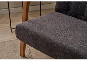 Canapea TUMI, 2 locuri, gri antracit