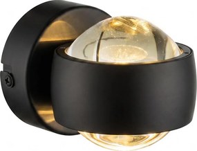 Globo 78290B - Aplică de perete LED RANDI LED/7W/230V 3000K neagră
