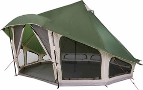 vidaXL Cort Tipi cu acoperiș Verde 508 x 470 x 300 cm tafta
