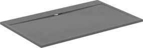 Cadita de dus dreptunghiulara Ideal Standard i.life Ultra Flat S gri asfaltic 160x100 cm