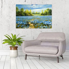 Tablou - Drum de câmp, pictură în ulei (90x60 cm)