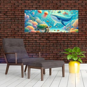 Tablou - Lumea sub apă (120x50 cm)