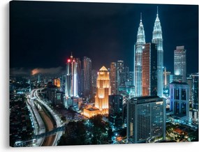 Tablou - Noaptea în Kuala Lumpur (70x50 cm)