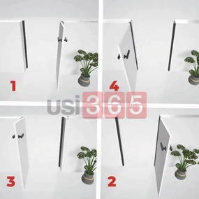 Usa Filomuro   cu toc ascuns PORTA HIDE Alb HDF - PORTA Doors 4 - Deschidere in hol - Stanga, 1000, 2070, Fagure de stabilizare