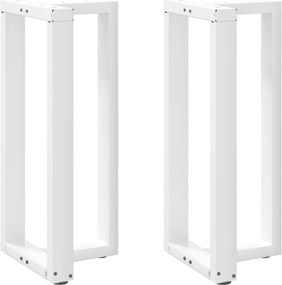 vidaXL Picioare de masă de bar în formă de T, 2 buc., alb, 50x35x(90-91) cm, oțel