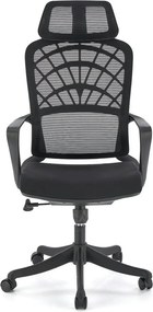 Scaun birou VESUVIO, negru, stofa/panza/polipropilena, 59x59x115/121 c