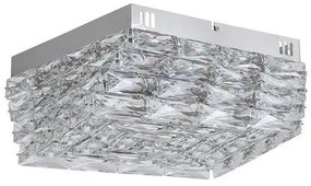 Plafoniera metal cromat si sticla LED Modena