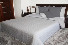 Cuvertură de pat cu două fețe în gri deschis Lăţime: 200 cm | Lungime: 220 cm