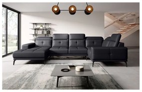 Colțar Neviro 350cm negru