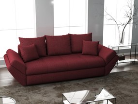 Canapea extensibilă dumonde cu ladă de depozitare si sezut confortabil din spuma high-density, Loana Enjoy Red 250x100 cm