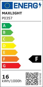 Lustra LED liniara, suspendata Organic 100cm, alb P0357 MX