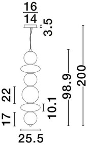 Pendul, Lustra LED design modern Navi