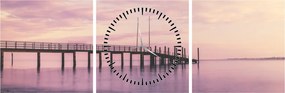 Tablou - Port (cu ceas) (90x30 cm)