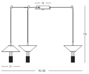 Suspensie  23200 Zambelis LED, Negru, Grecia