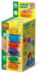 Set acuarele pentru degete (6 x 45ml)