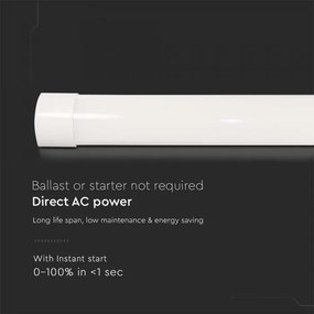 Corp LED liniar, 50W, 6000lm, lumina neutra(4000 K), IP20, alb, V-TAC