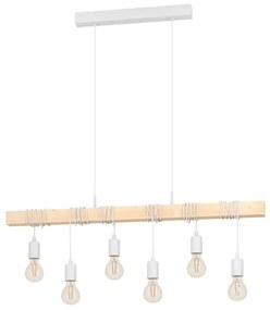 Eglo 43705 - Lustră suspendată pe cablu TOWNSHEND 6xE27/60W/230V