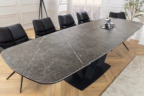 Masa Extensibila cu Blat Ceramic, Grafit, PAPILLON 180-220-260cm