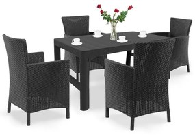 Set de mobilier de grădină Liowa 4+1 în culoarea grafit