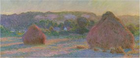 Tablou - Claude Monet, Stacks of Wheat (End of Summer) , reproducere (120x50 cm)