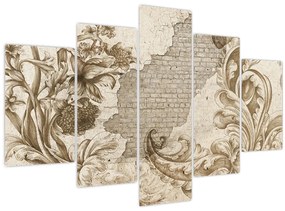 Tablou - Perete cu flori (150x105 cm)