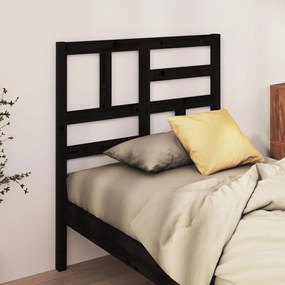 818174 vidaXL Tăblie de pat, negru, 96x4x104 cm, lemn masiv de pin