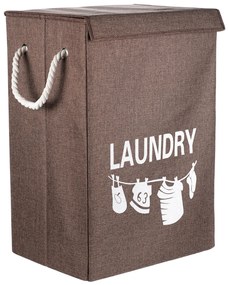 Coș textil pentru rufe LAUNDRY 40 x 30 x 60 cm, maro