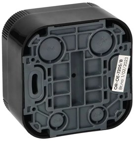 Priza simpla cu impamantare, montaj aplicat, IP20, Neagra, OR-OE-7205(GS)/B/10 Orno