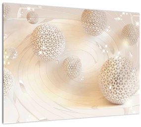 Tablou cu bile blânde - maro (70x50 cm), în 40 de alte dimensiuni noi