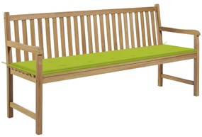 Banca de gradina, perna verde aprins, 175 cm, lemn masiv de tec 175 cm, verde aprins, 1