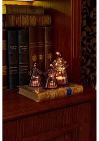 Decorațiuni luminoase burgundy 2 buc. ø 6,5 cm Alberte – Sirius