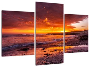 Tablou cu apus de soare la mare (90x60 cm)