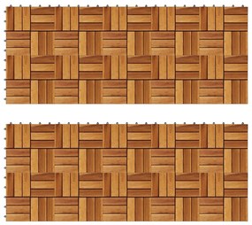 Set dale din lemn de acacia, 30 x 30 cm, 20 buc. Maro, 20, Model 1