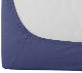 Cearsaf Jersey albastru marin 180 x 200 cm
