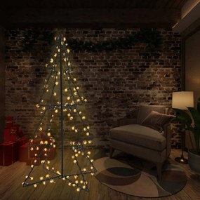 vidaXL Brad de Crăciun conic 240 LED-uri interior &amp; exterior 115x150cm