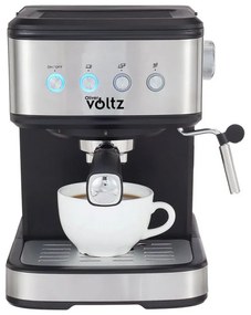 Espressor de cafea Оliver Voltz OV51171F, 1.2 L, 20 bar, 1100W, Disc crema, Negru/Inox