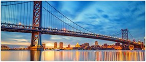 Tablou - Podul Benjamin Franklin, Philadelphia (120x50 cm)