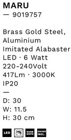 Aplica de perete LED design modern Maru